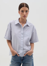 Ovs Short-Sleeved Shirt With Striped Pattern